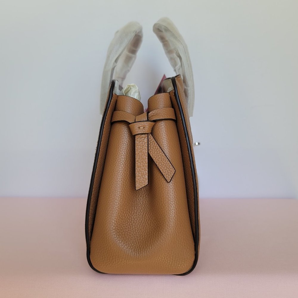 KATE SPADE Knott Pebbled Leather MEDIUM Satchel & Slim Bifold Wallet- Bungalow ⭐ - Picture 4 of 16